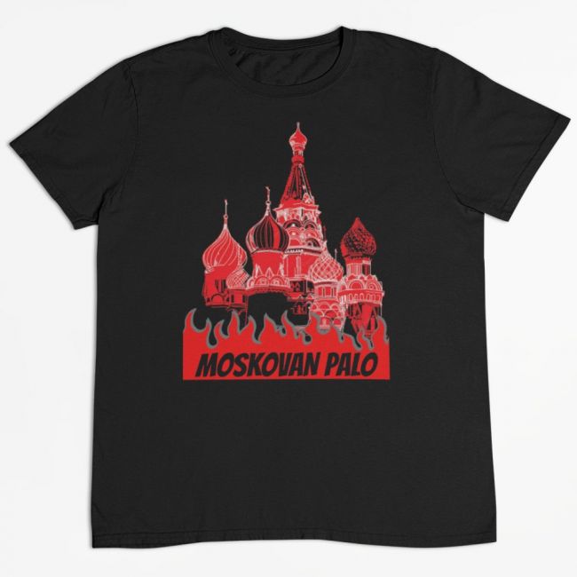 T-PAITA MUSTA - MOSKOVAN PALO - KAMALA LUONNE (00 1615)