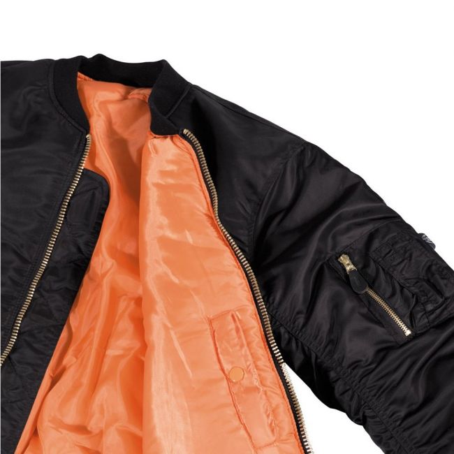 MAX FUCHS MA-1 PILOTTITAKKI - Bomber Jacket (musta)