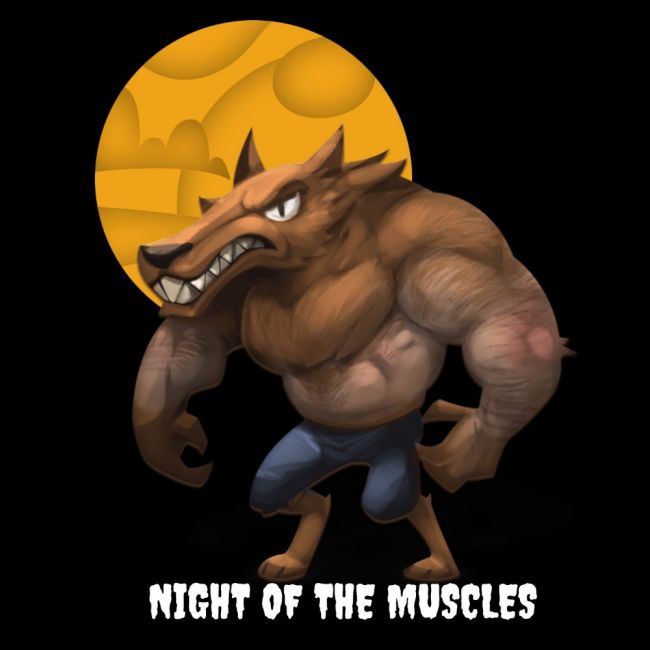 T-PAITA musta - NIGHT OF THE MUSCLES (00 1137)