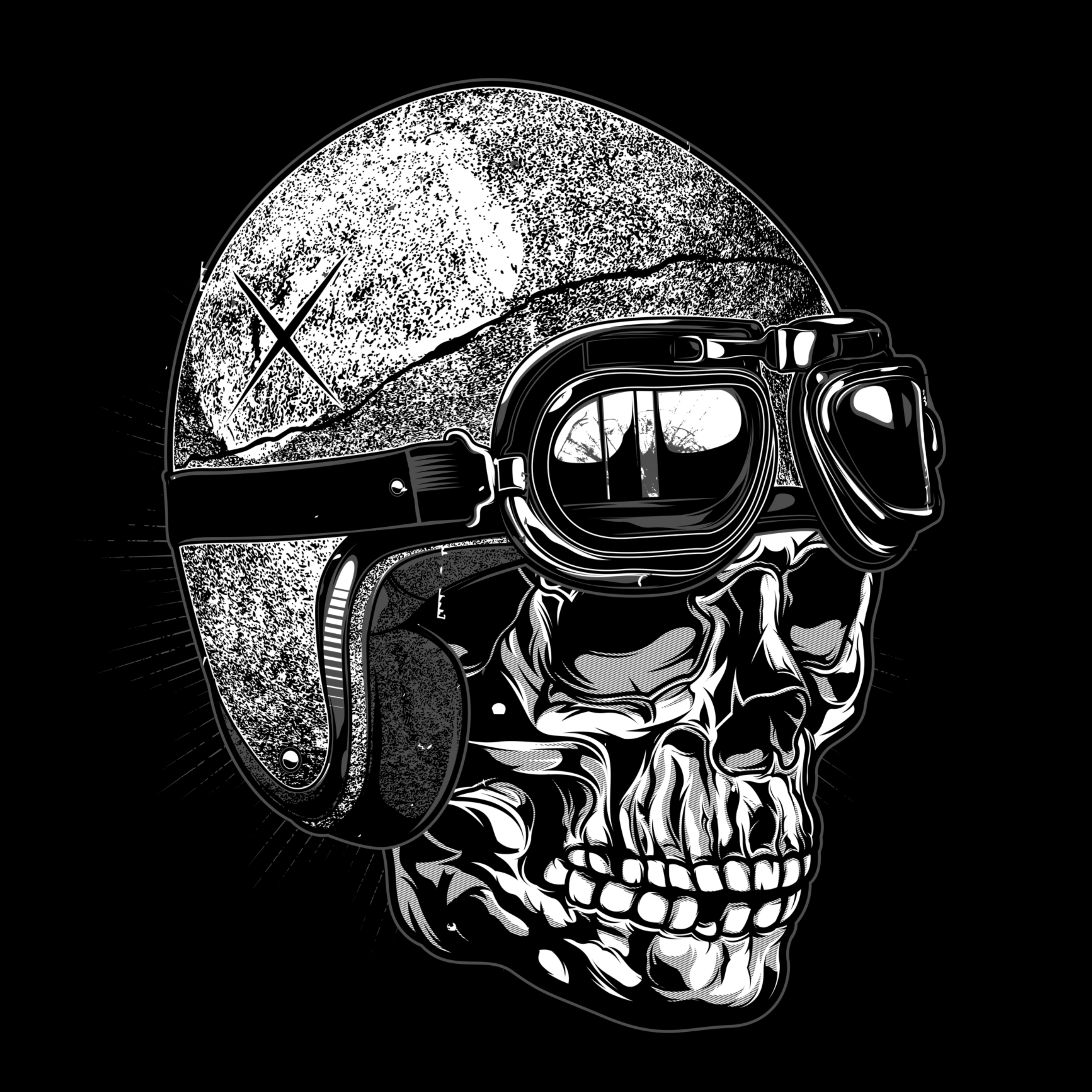 PAITAKUVA - BIKER SKULL MU/VA (2870)