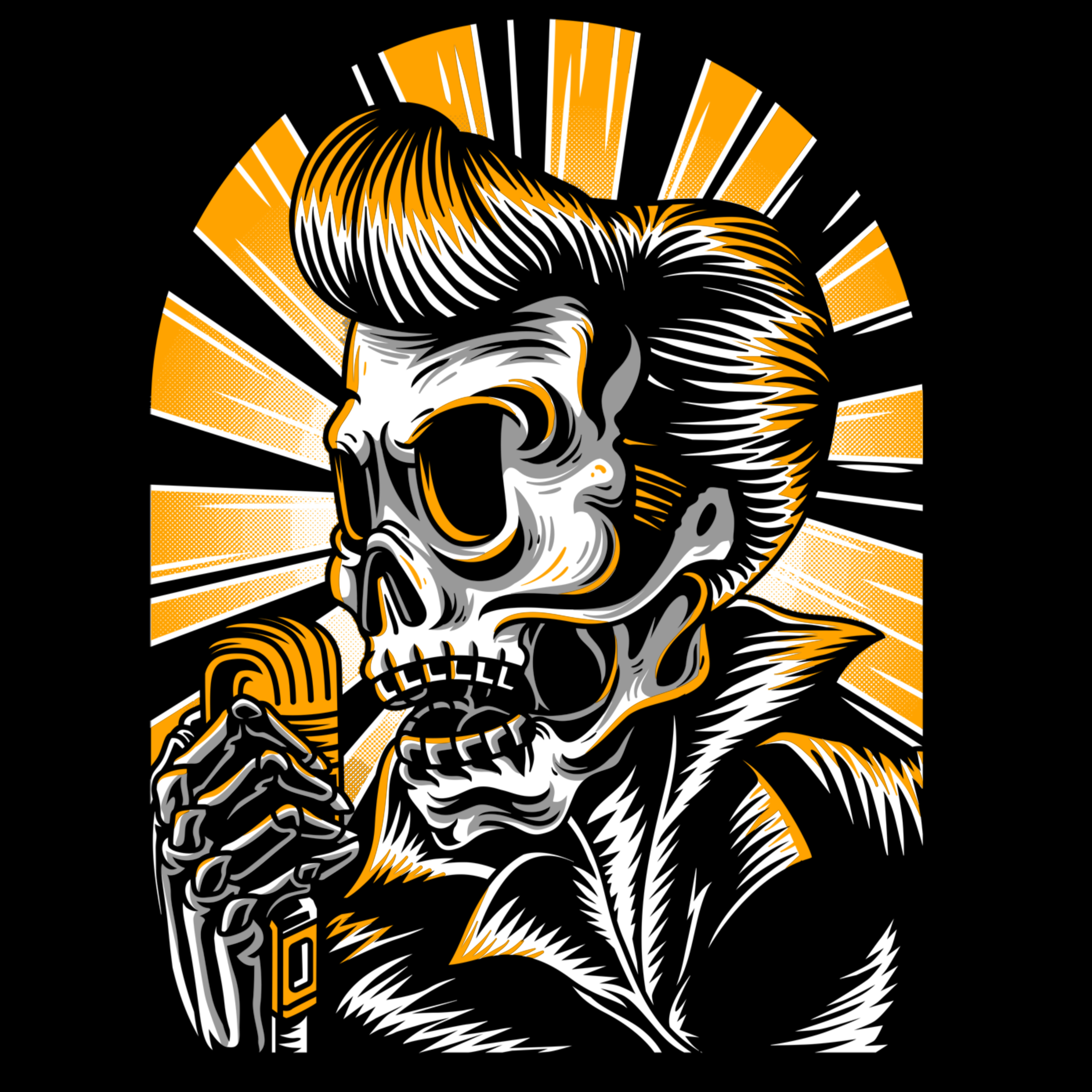 PAITAKUVA - ELVIS SKULL (2876)