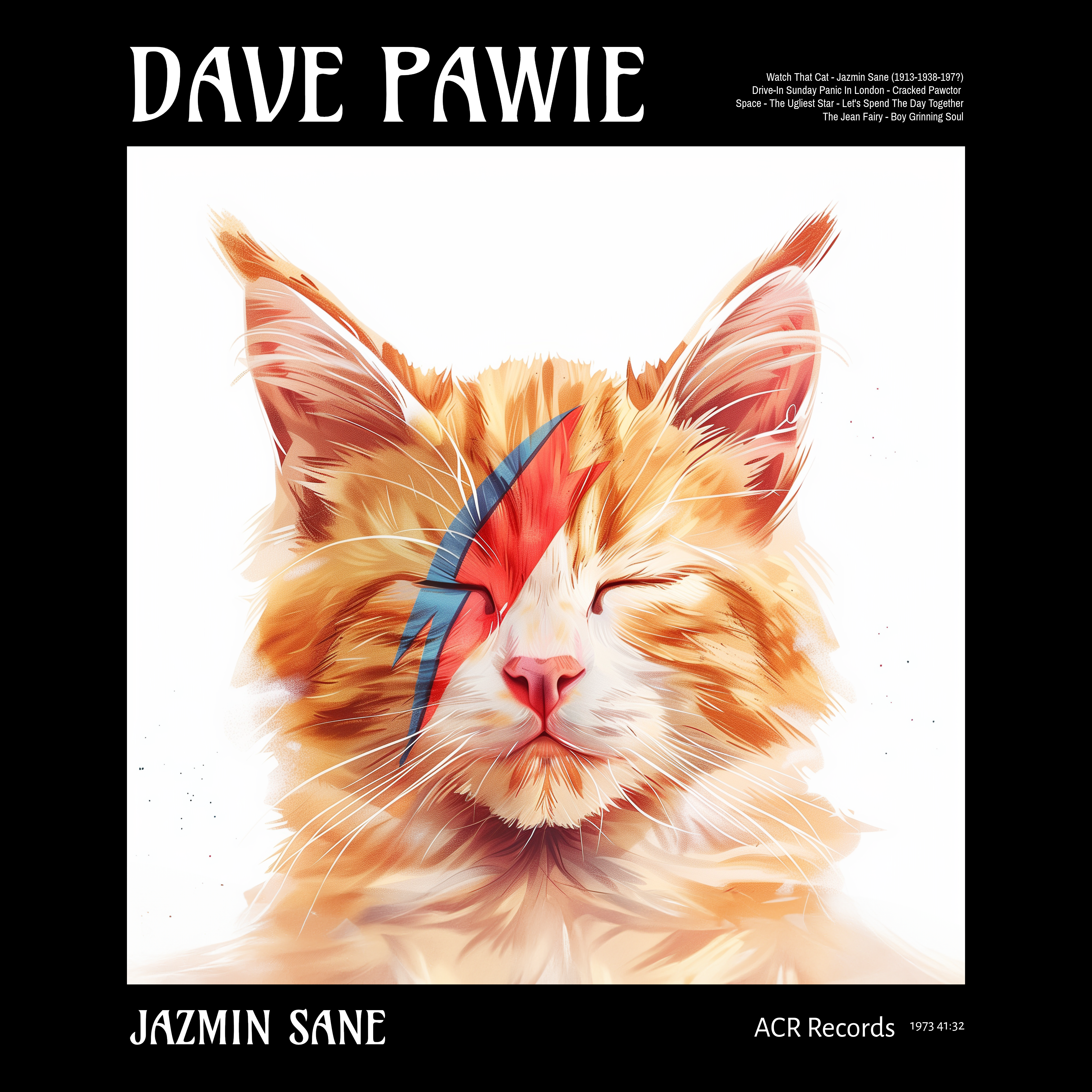 KISSABÄNDI T-PAITA MUSTA - DAVE PAWIE (2939)