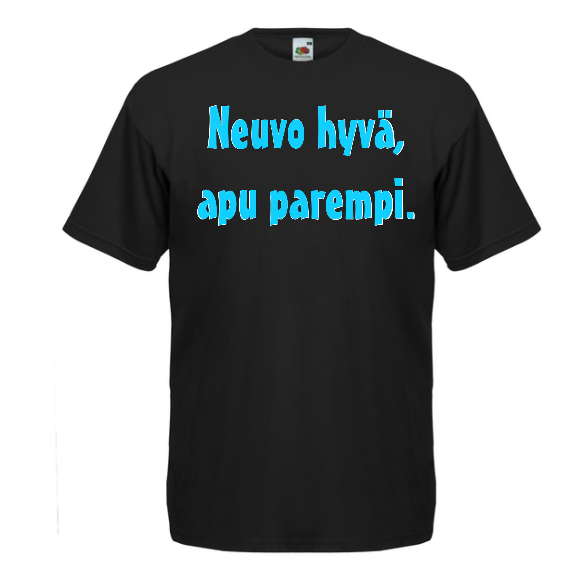 T-PAITA musta - Neuvo hyvä, apu parempi. (5023)