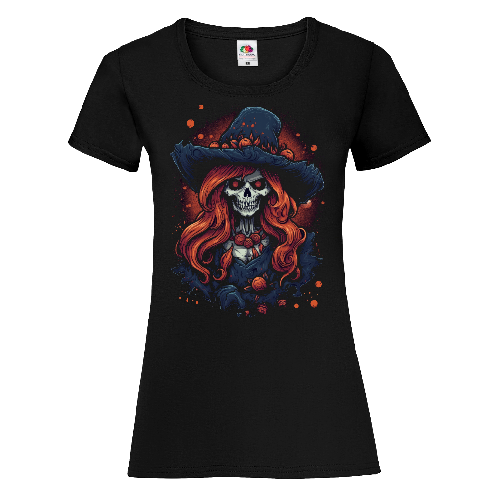 NAISTEN PAITA - Cartoon Witch skull (3083)