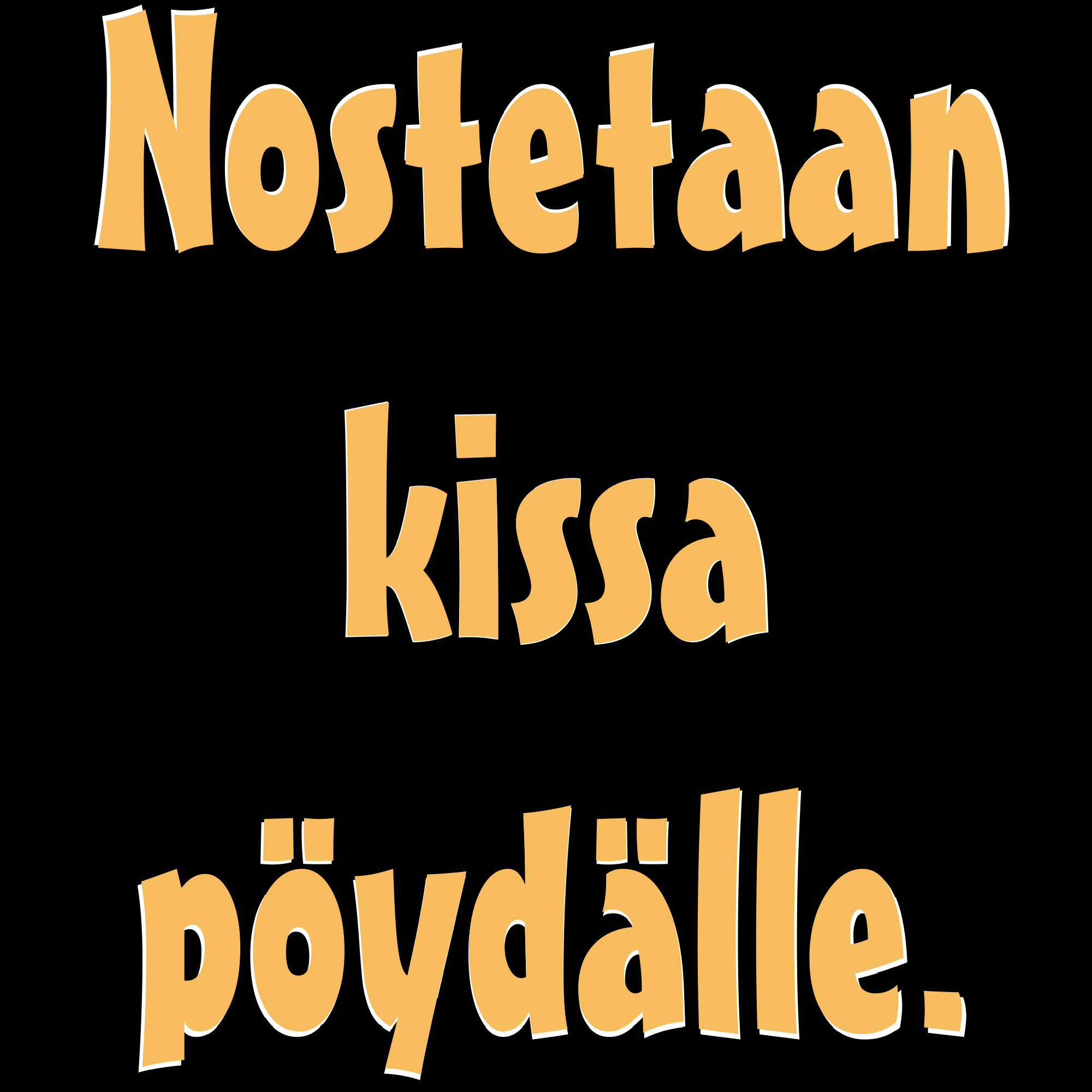 PAITAKUVA - Nostetaan kissa pöydälle. (5021)