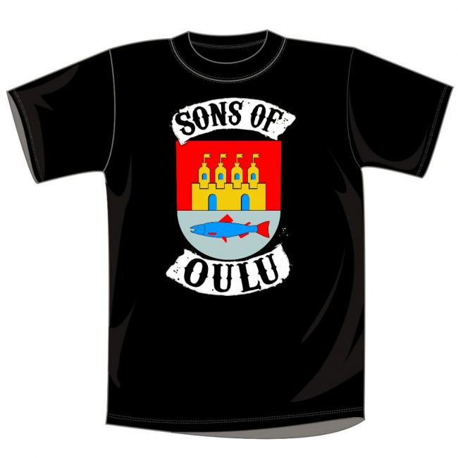 T-PAITA MUSTA - SONS OF OULU VAAKUNA