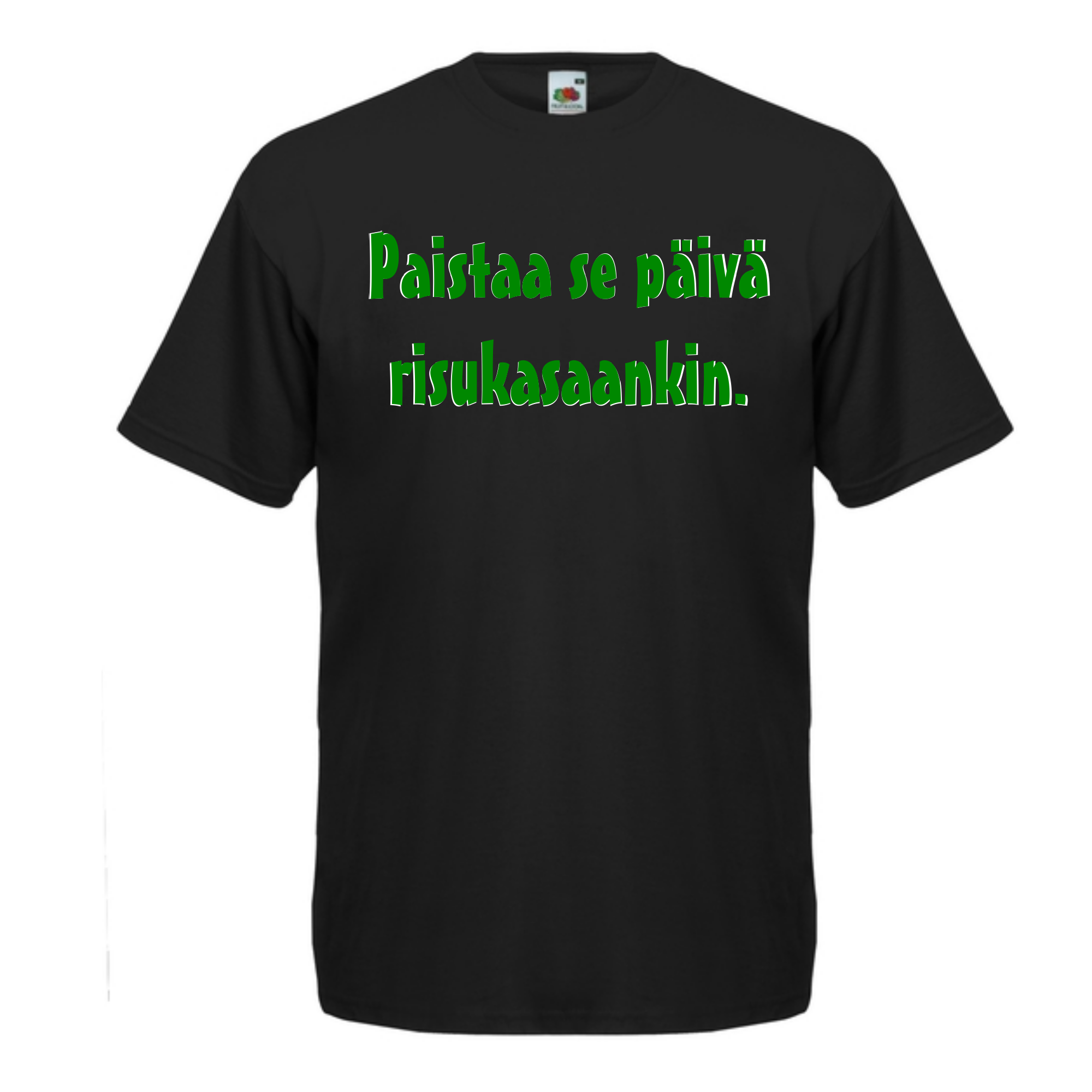T-PAITA musta - Paistaa se päivä risukasaankin. (5017)