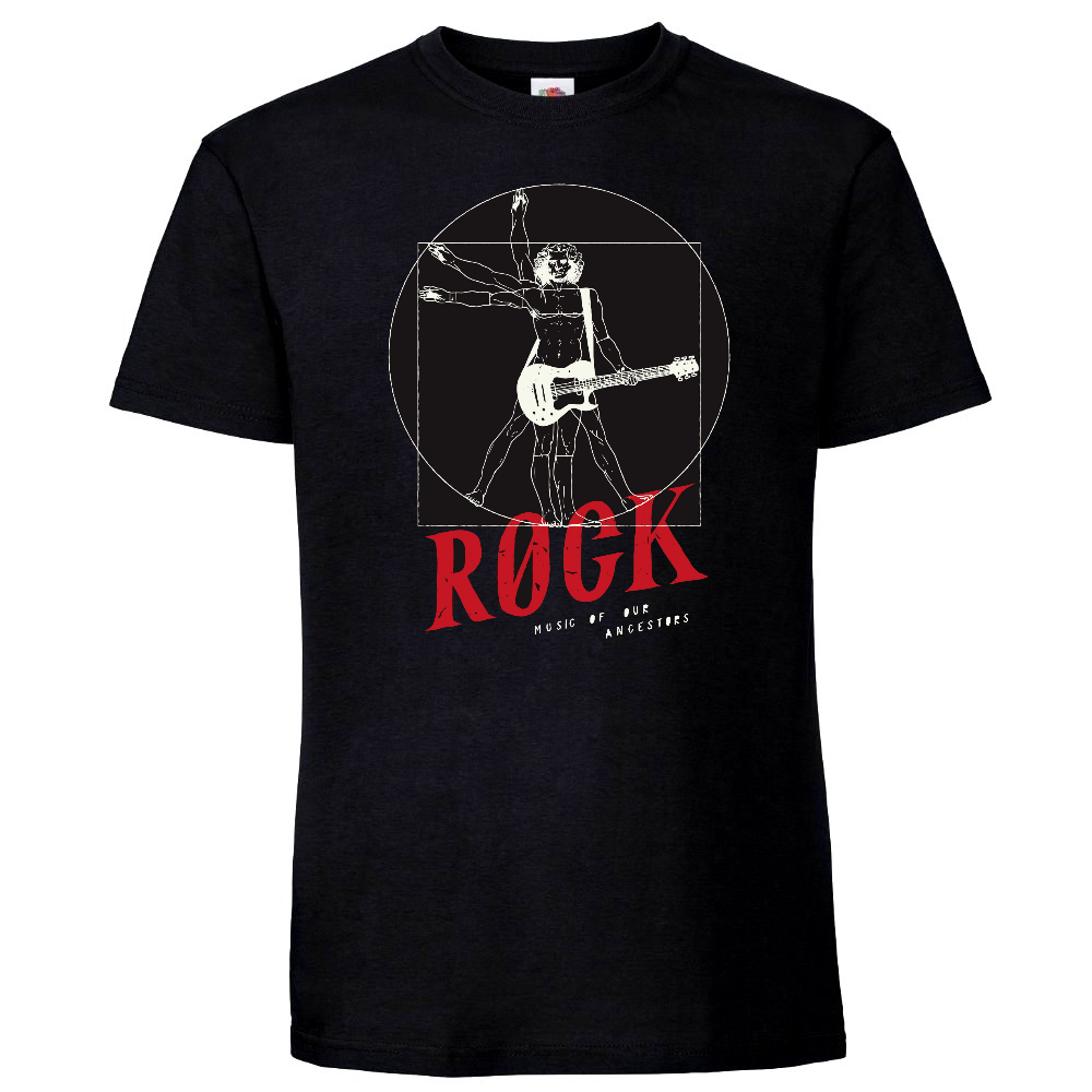 T-paita musta - Rock Music of Our Ancestors