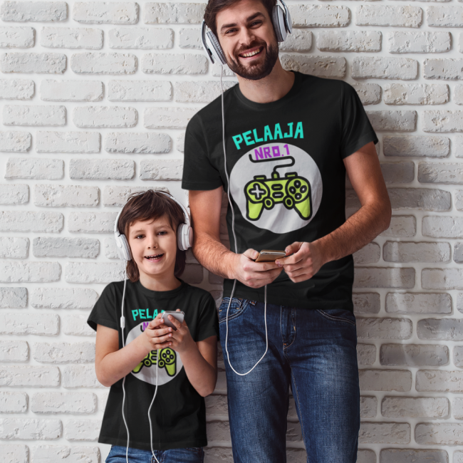MIESTEN T-PAITA + LAPSEN T-PAITA PELAAJA (00 1520A+B)