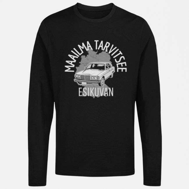 RETRO CAR Pitkähihainen Paita musta - MAAILMA TARVITSEE ESIKUVAN MU/VA (00 1967)