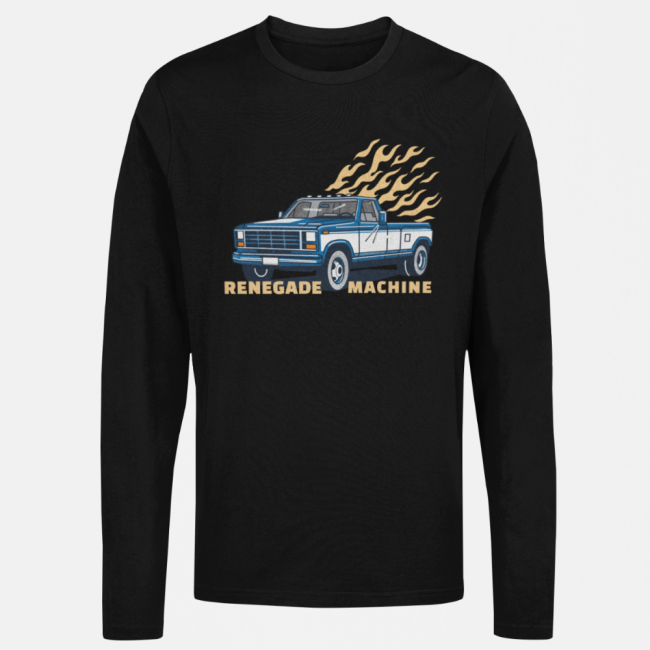 RETRO CAR Pitkähihainen Paita musta - RENEGADE MACHINE