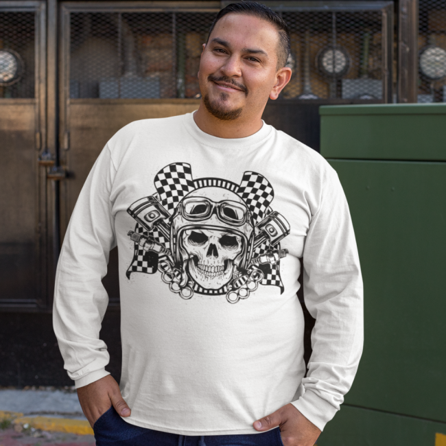 PH T-PAITA valkoinen - RALLY SKULL (00 2380)