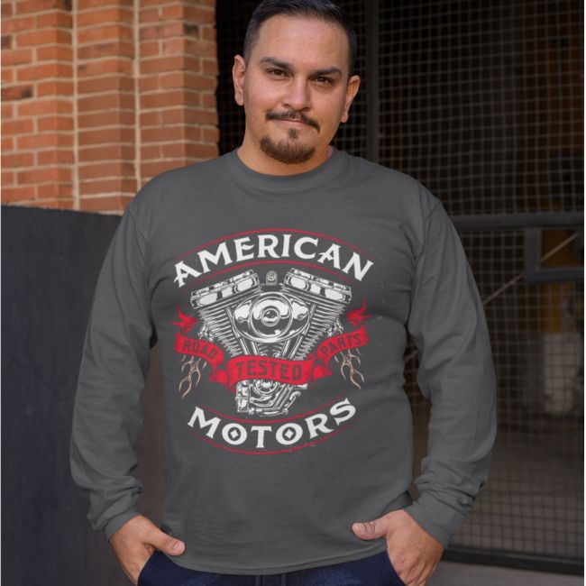 PITKÄHIHAINEN T-PAITA smoke - AMERICAN MOTORS ROAD TESTED - PINETA (00 931)