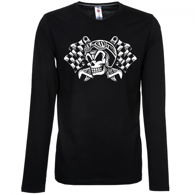 PITKÄHIHAINEN T-PAITA MUSTA - RALLY ((00 621)