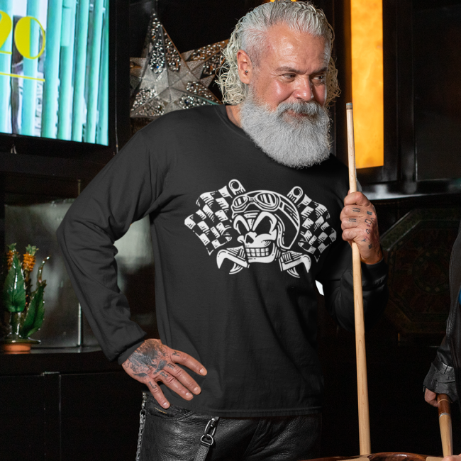 PITKÄHIHAINEN T-PAITA MUSTA - RALLY ((00 621)