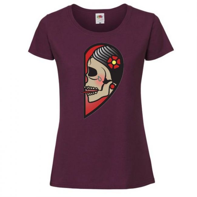 NAISTEN PAITA VIININPUNAINEN - PUOLIKAS (1379)