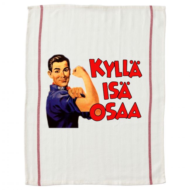 KEITTIÖPYYHE RAITA - KYLLÄ ISÄ OSAA (00 1805)