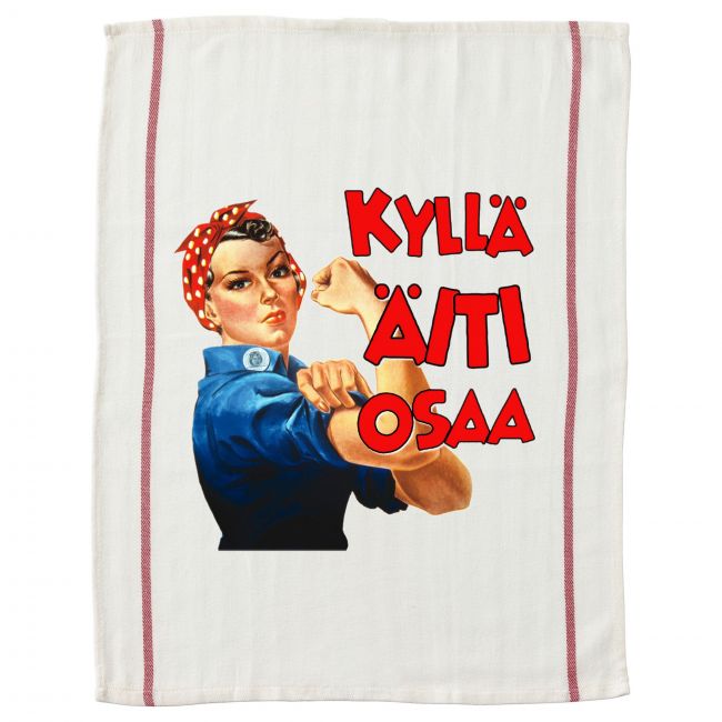 KEITTIÖPYYHE RAITA - KYLLÄ ÄITI OSAA (00 336)