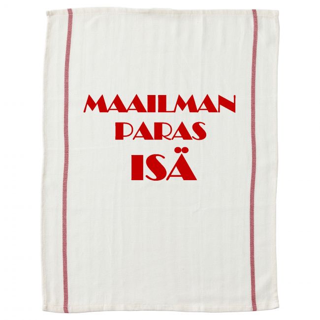 KEITTIÖPYYHE RAITA - MAAILMAN PARAS ISÄ teksti (00 148)