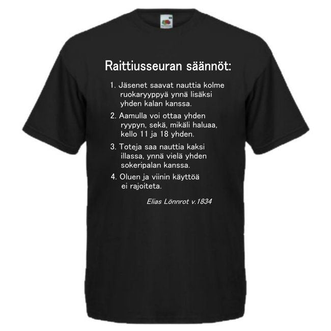 T-PAITA RAITTIUSSEURAN SÄÄNNÖT (1197)