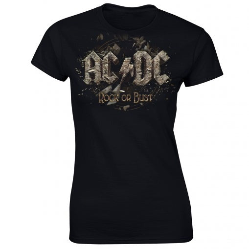 NAISTEN T-PAITA - ROCK OR BUST - AC/DC (LF8165)