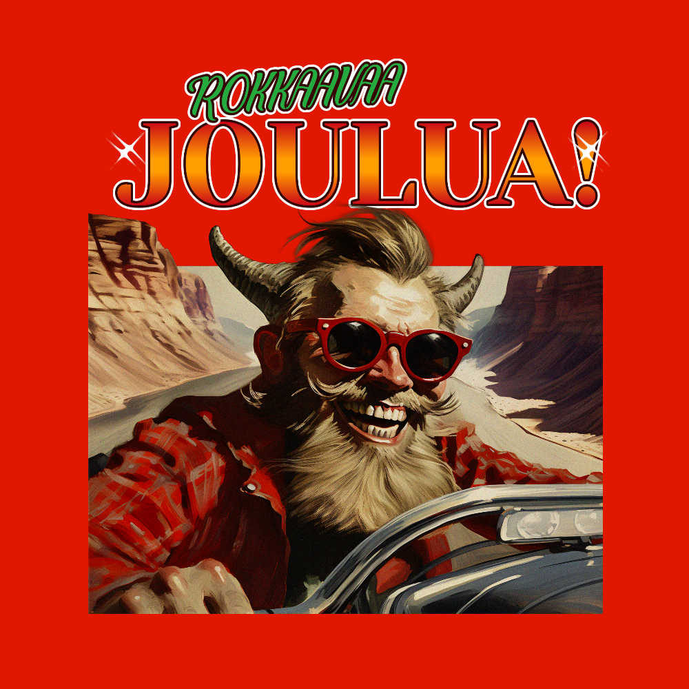 JOULU COLLEGE PUNAINEN - ROKKAAVAA JOULUA (2599)