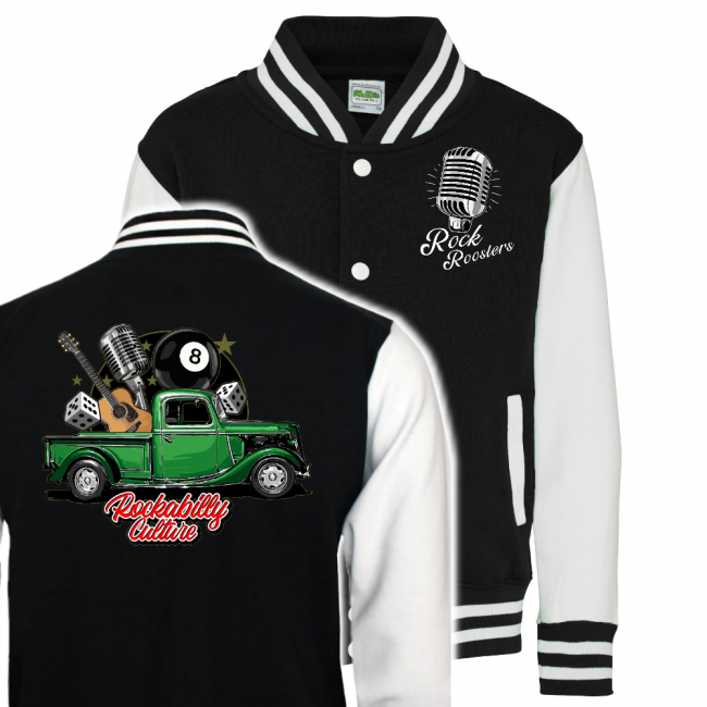 COLLEGETAKKI - ROCKABILLY CULTURE GREEN CAR - ROCK ROOSTERS (00 2173)