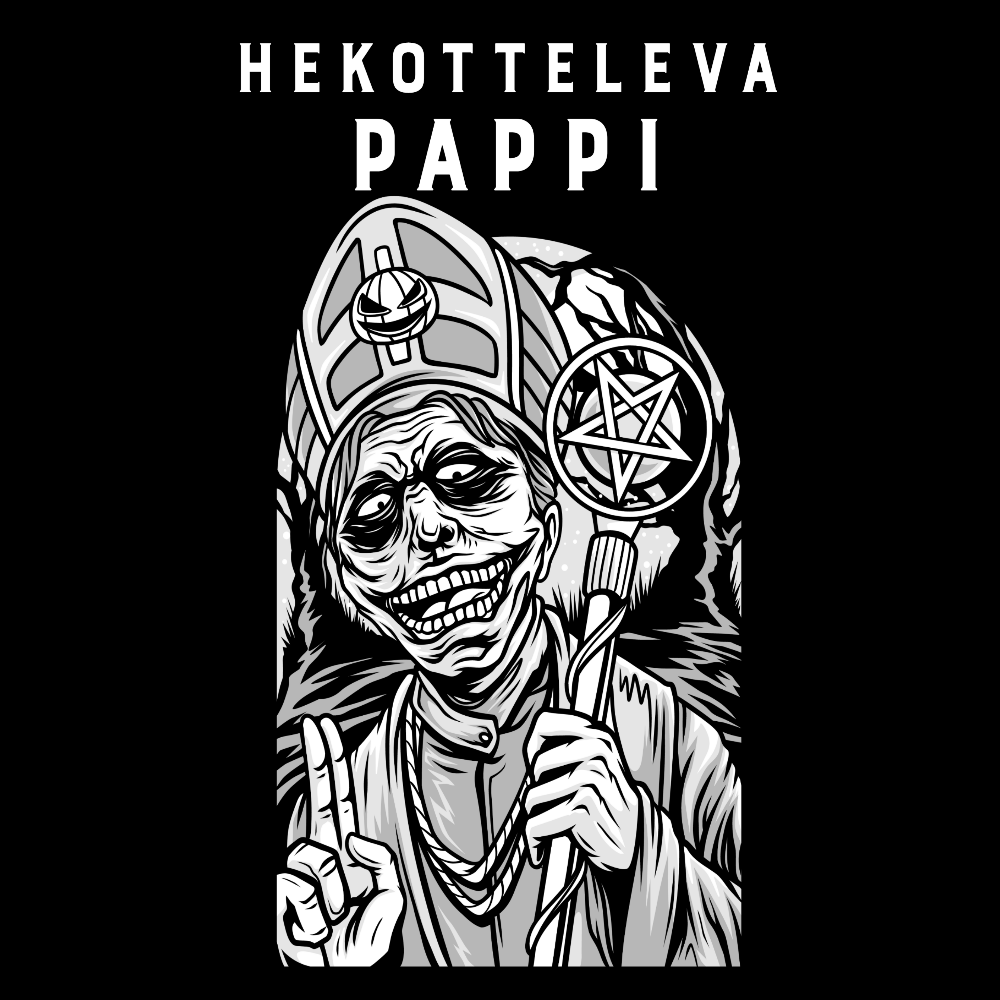T-PAITA MUSTA - HEKOTTELEVA PAPPI - KAMALA LUONNE (1018)