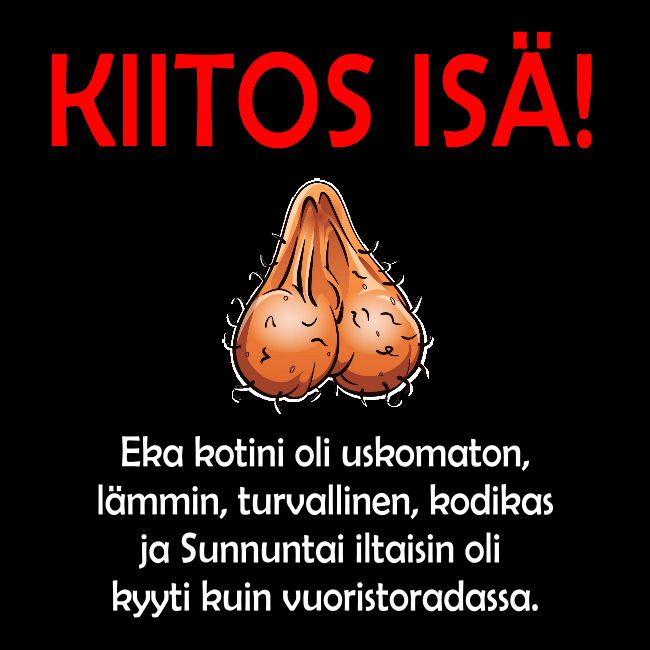 T- PAITA musta - KIITOS ISÄ!  (00 2553)