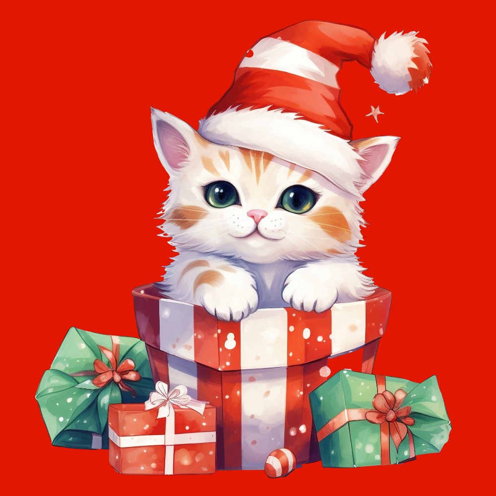 JOULU COLLEGE PUNAINEN - JOULU KISSA (2602)