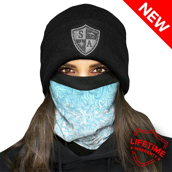 FLEECE PUFF HUIVI - TIDAL WAVE FLEECE FACE SHIELD (SC109)