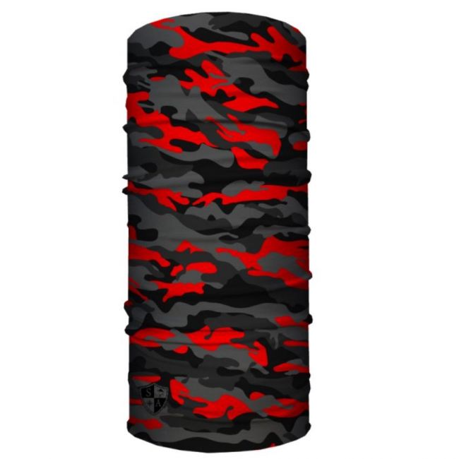 PUFF HUIVI - FIRE RED MILITARY BLACKOUT CAMO