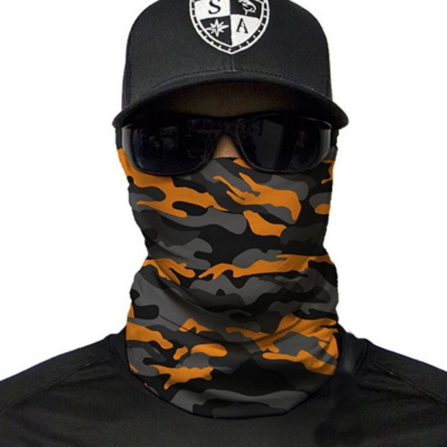 PUFF HUIVI - ORANGE & GREY MILITARY CAMO