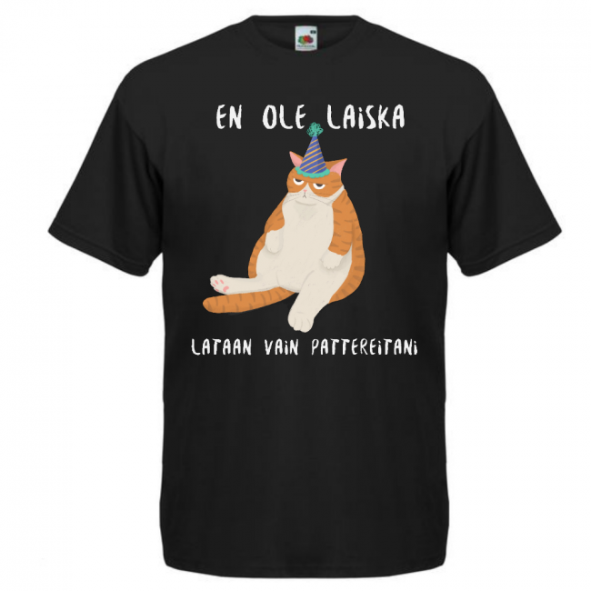 T-PAITA MUSTA - EN OLE LAISKA KISSA (00 1526)