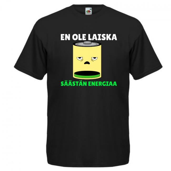 T-PAITA MUSTA - EN OLE LAISKA PATTERI (00 1522)