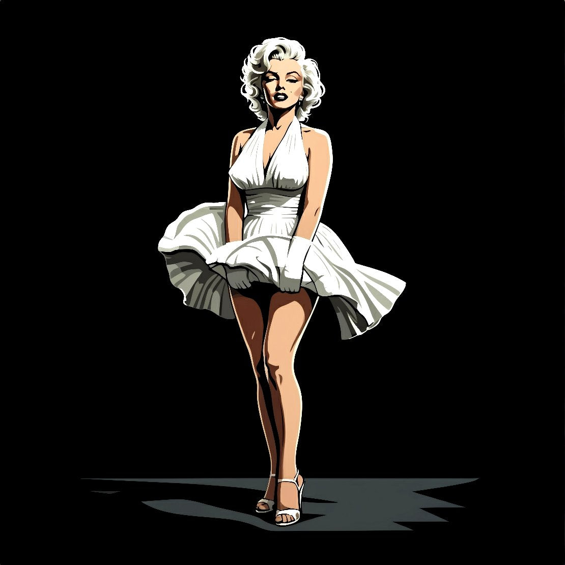 T-PAITA musta - MARILYN (00 578)