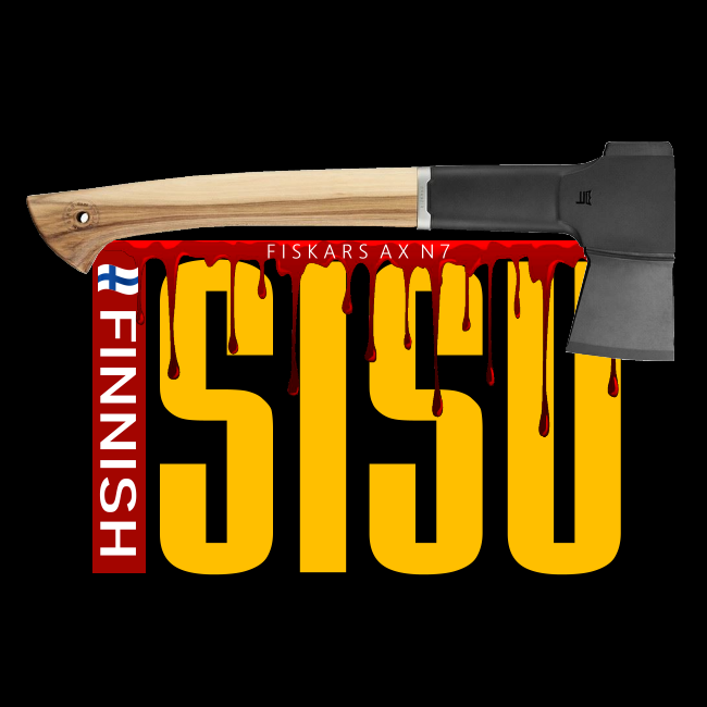 T-PAITA musta - FINNISH SISU KIRVES (00 3023)