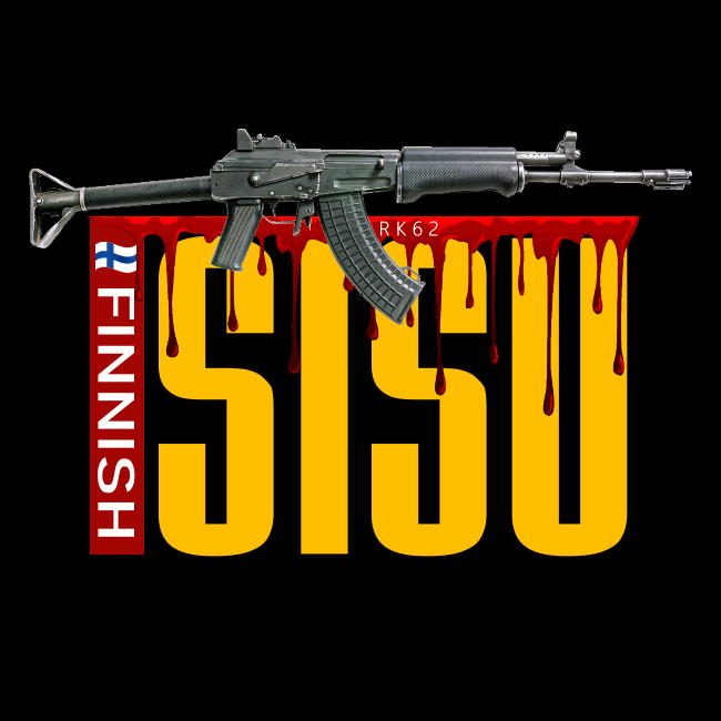 T-PAITA musta - FINNISH SISU RK-62 (00 3025)