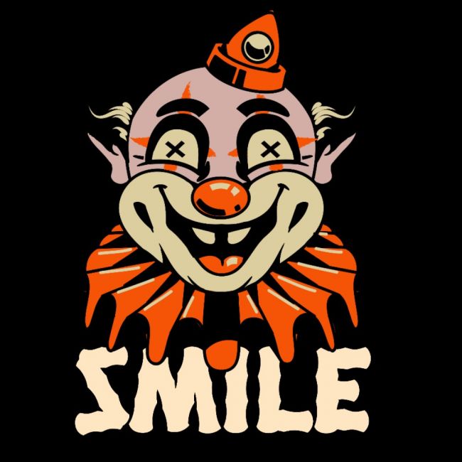 T-PAITA musta - SMILE CLOWN (00 2292)