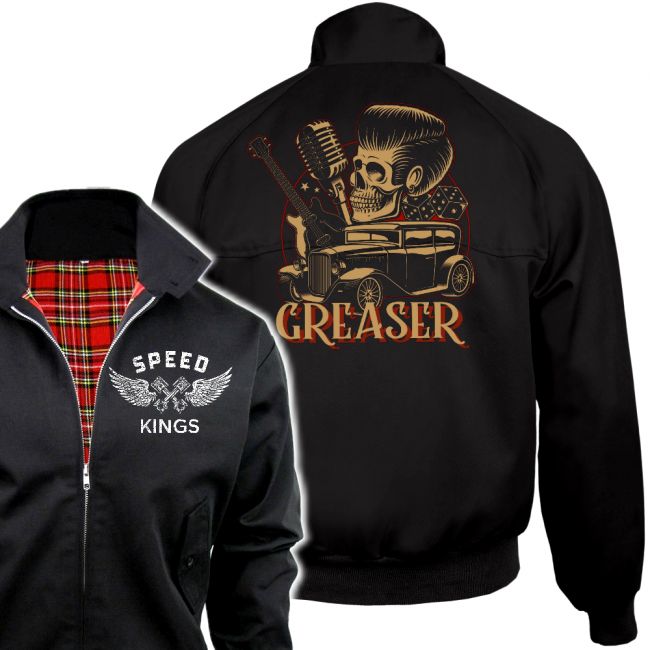 SPEED KINGS  Harrington takki - GREASER  (115)