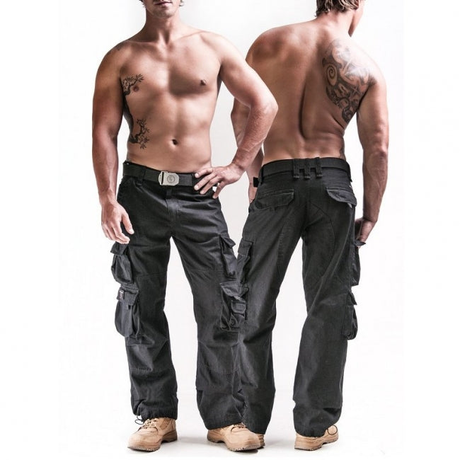 THOR STEINAR - Cargohose Ken - musta - pituus 34