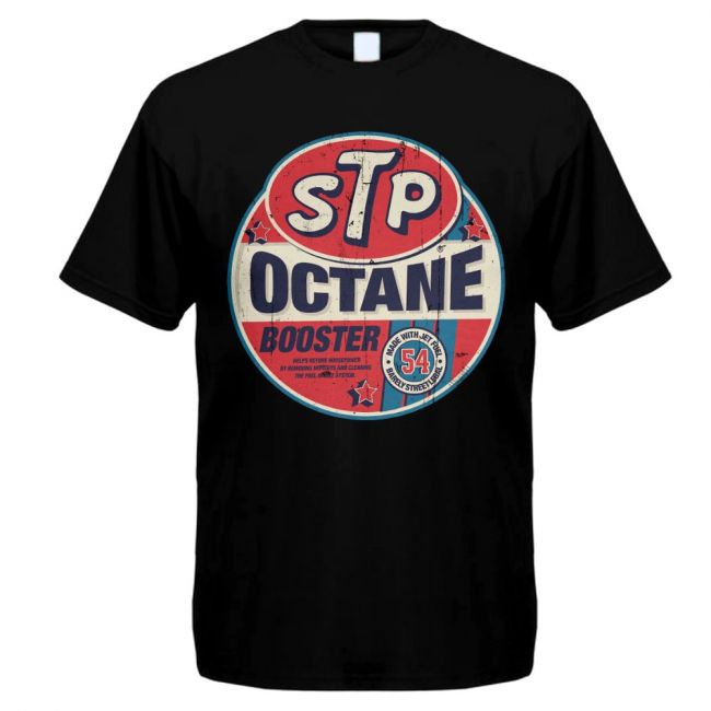 T-PAITA musta - STP OCTANE BOOSTER