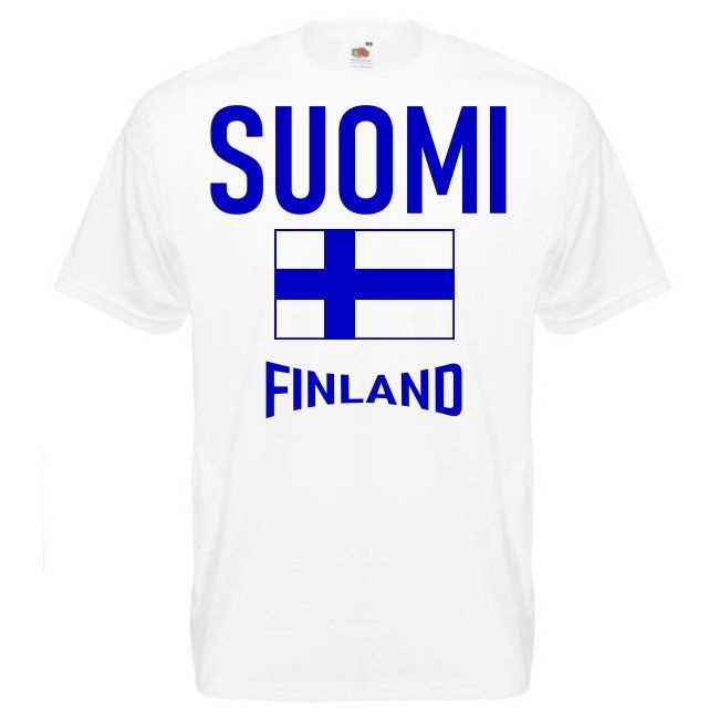 T-PAITA Suomi/Lippu/Finland valkoinen (00 1002)