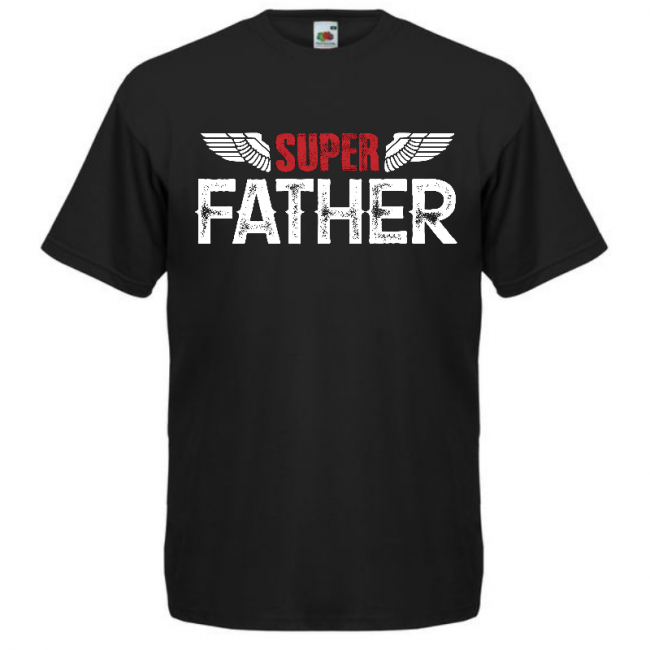 T- PAITA MUSTA - SUPER FATHER