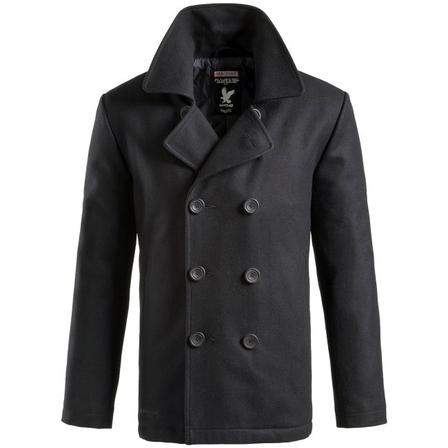VILLAKANGASTAKKI - PEA COAT BLACK