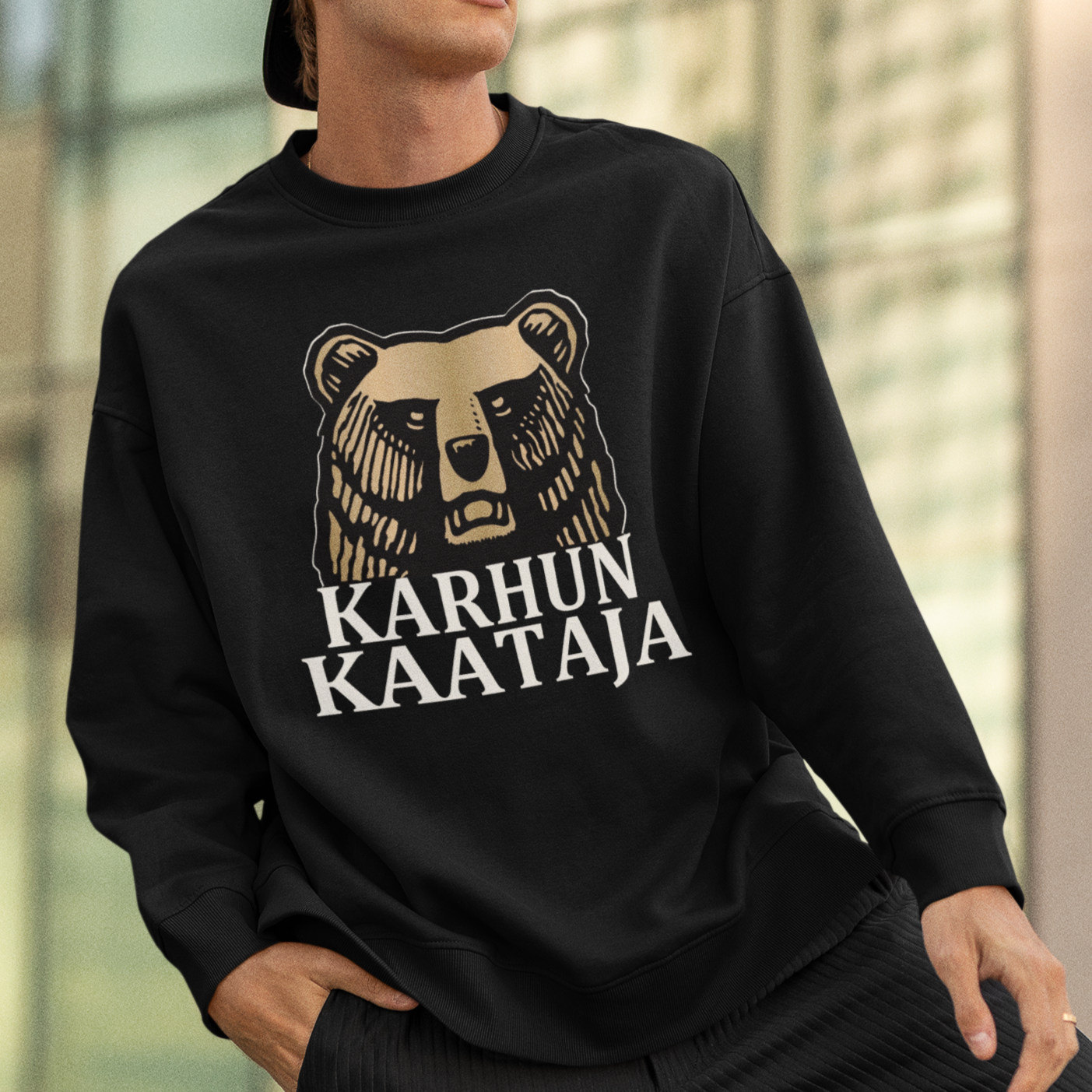 classic COLLEGE MUSTA - KARHUN KAATAJA (00 2733)