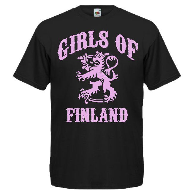 T-PAITA GIRLS OF FINLAND ISOLLA PAINATUKSELLA (232)