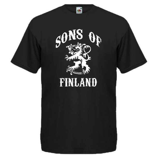 T-PAITA SONS OF FINLAND musta (2688)