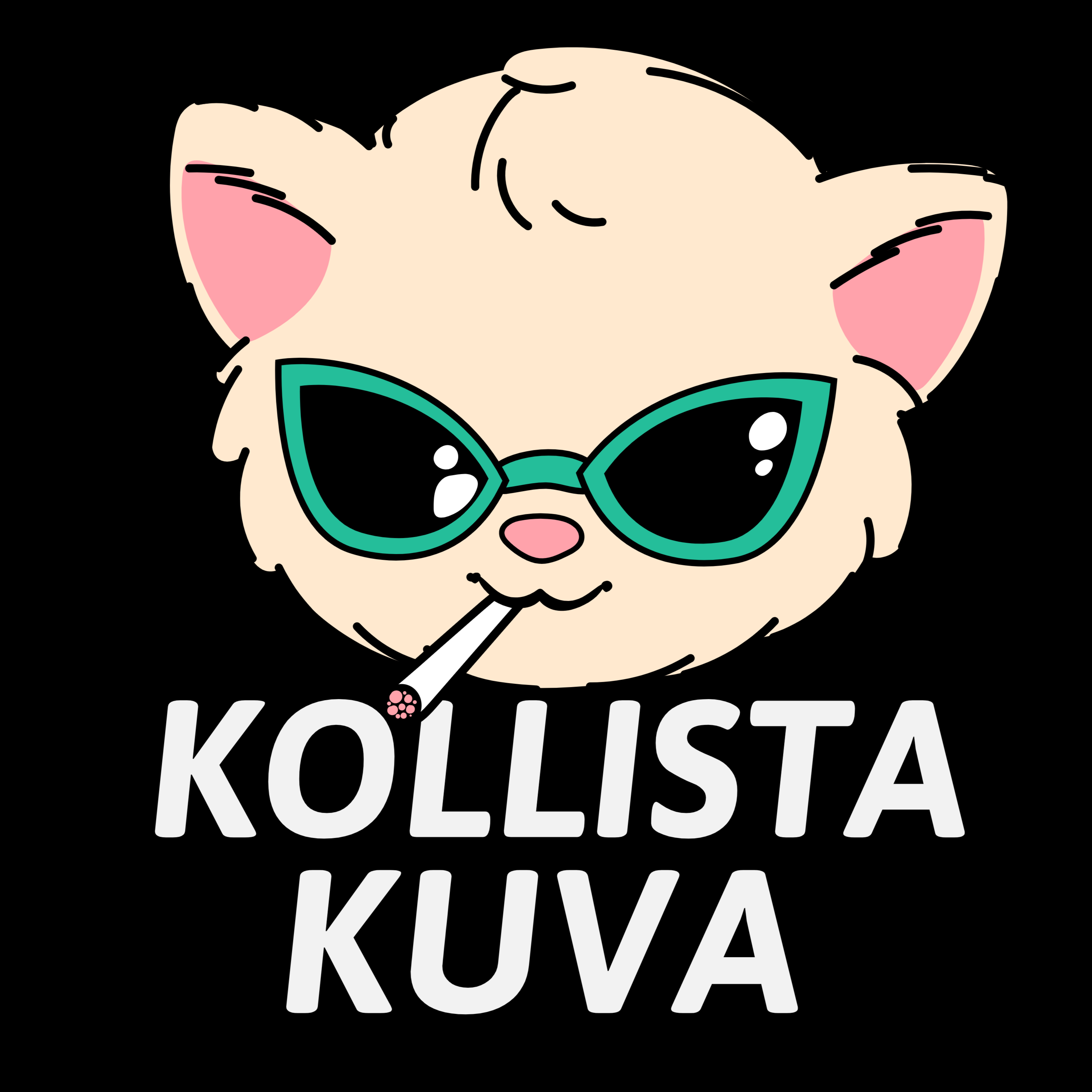 T-PAITA MUSTA - KOLLISTA KUVA - KAMALA LUONNE (2856)