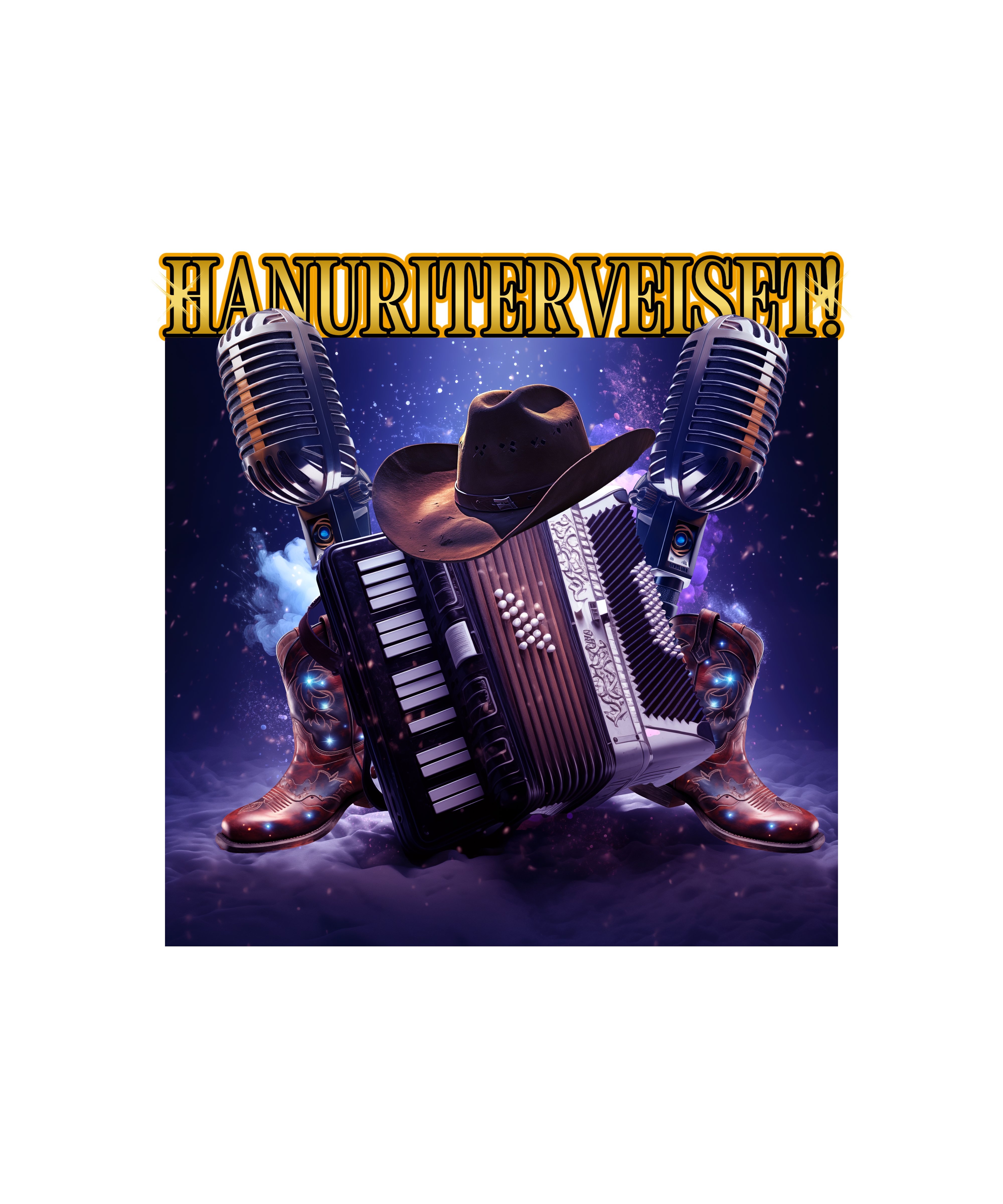 T-PAITA MUSTA - HANURITERVEISET